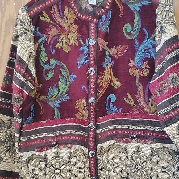 90s Sag Harbor Tapestry Blazer/Jacket - Picture 4 of 5